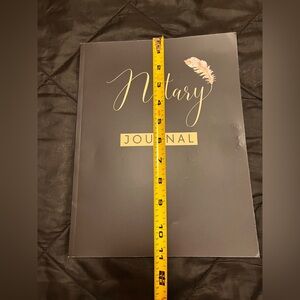Professional Notary Journal Notebook - Black with Gold Accent